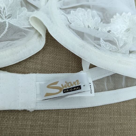 SWAN original Italian white lace bra wedding bra B037 - Picture 7 of 8